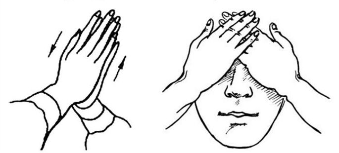 Eye palming with bad vision